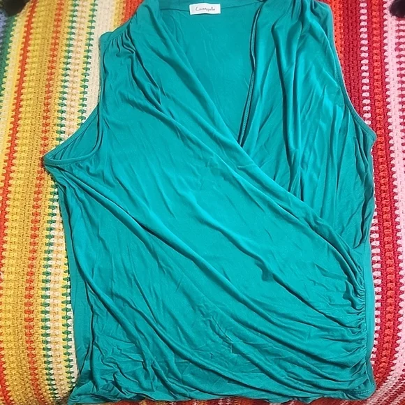 Women's Teal Sleeveless Top - Picture 1 of 3